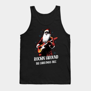 Christmas Guitar Gift Santa Claus Guitarist Funny Guitar Tank Top